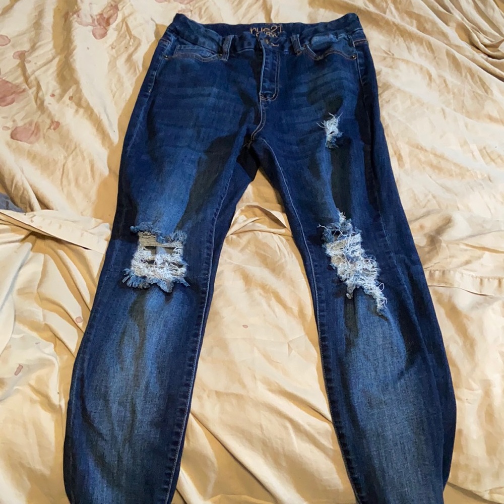Rue 21 Ripped dark wash jeans